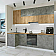 Модульный кухонный гарнитур Флэт-04 Temple Stone 2S, Wotan Oak 2S/Белый 2340x1000/2500x600