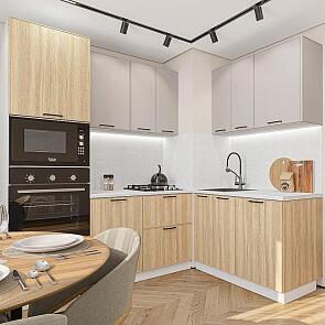 Эйр-03 Cream Silk, Real Oak/Белый 2140x1700/1100x600