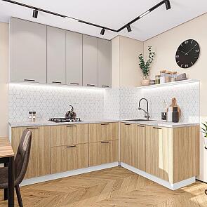 Эйр-04 Cream Silk, Real Oak/Белый 2340x1700/1200x600