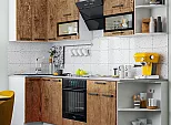 Кухонный гарнитур Техно Экзотическое дерево Амазония/Белый 2170x2700x600 (Антарес)