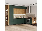 Кухонный гарнитур Техно-5 Браш Мени Грин, Дуб Крафт/Дуб Крафт 2500x3200/2240x600 (Кастилло темный)