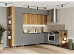 Кухонный гарнитур Техно-5 Дуб Крафт, Браш/Дуб Крафт 2500x3200/2240x600 (Кастилло темный)