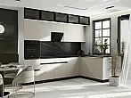 Кухонный гарнитур Техно-6 Кашемир/Белый 2580x3000/1800x600 (Кастилло темный)