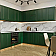 Модульный кухонный гарнитур Дублин-02 Special Green/Дуб Вотан 2140x2200/2400x600