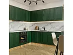 Модульный кухонный гарнитур Дублин-02 Special Green/Дуб Вотан 2140x2200/2400x600