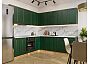 Модульный кухонный гарнитур Дублин-02 Special Green/Дуб Вотан 2140x2200/2400x600