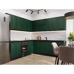 Модульный кухонный гарнитур Дублин-02 Special Green/Graphite 2140x2200/2400x600