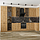 Модульный кухонный гарнитур Флэт-05 Wotan Oak 2S/Дуб Вотан 2340x4000/1000x600