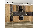 Модульный кухонный гарнитур Флэт-05 Wotan Oak 2S/Дуб Вотан 2340x4000/1000x600