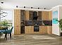 Кухня угловая Флэт-05 Wotan Oak 2S/Дуб Вотан Полки ЛДСП 2340*4000/1000*600