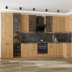 Модульный кухонный гарнитур Флэт-05 Wotan Oak 2S/Дуб Вотан 2340x4000/1000x600