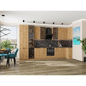 Модульный кухонный гарнитур Флэт-05 Wotan Oak 2S/Дуб Вотан 2340x4000/1000x600