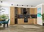 Кухня угловая Флэт-05 Wotan Oak 2S/Дуб Вотан Полки Стекло 2340*4000/1000*600