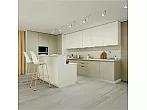 Модульный кухонный гарнитур Фьюжн Silky Grey, Silky White/Белый 2330x4400/2400x600