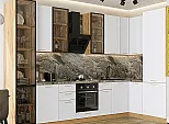 Модульный кухонный гарнитур Квадро-04 Белый/Дуб Вотан 2340x3400/1600x600