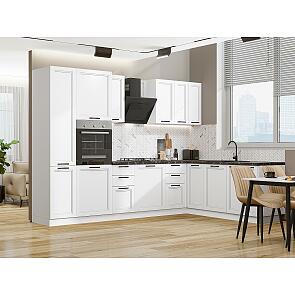 Модульный кухонный гарнитур Нео-03 White Silk/Белый 2140x3000/2100x600