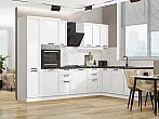 Модульный кухонный гарнитур Нео-03 White Silk/Белый 2140x3000/2100x600