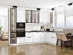 Модульный кухонный гарнитур Нео-04 White Silk/Белый 2340x3200/1800x600