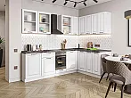 Модульный кухонный гарнитур Ницца Royal-02 Blanco/Белый 2140x2550/1600x600