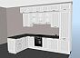 Модульный кухонный гарнитур Прага белое дерево 2690x3300/1600x600