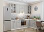 Кухня угловая Сканди-04 Grey Silkwood/Белый 2340*2650/1590*600