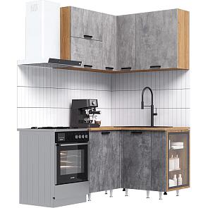 Кухонный гарнитур Рио NEW Бетон светлый/Дуб Крафт 2238x1200/1200x600
