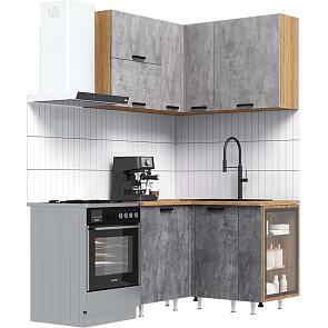 Кухонный гарнитур Рио NEW Бетон светлый/Дуб Крафт 2238x1200/1200x600