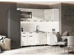 Кухонный гарнитур Рио Дуб Крафт Белый/Белый 2140x2200/1000x600 (Антарес)