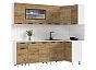 Кухонный гарнитур Рио Дуб Крафт/Белый 2140x2400/1000x600 (Антарес)