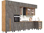 Кухонный гарнитур Рио NEW Железный камень/Дуб Крафт 2500x3800/1200x600 (Дуб вотан)