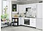 Кухня угловая Лофт-03 Super White/Graphite 2140*1200/2200*600