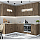 Модульный кухонный гарнитур Флэт-02 Brown Casella Oak 2S/Белый 2340x1700/2400x600