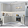 Модульный кухонный гарнитур Флэт-02 Light Grey In 2S/Белый 2340x1700/2400x600