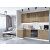 Модульный кухонный гарнитур Флэт-04 Brown Casella Oak 2S, Natural Casella Oak 2S/Белый 2340x1000/2500x600