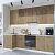 Модульный кухонный гарнитур Флэт-04 Brown Casella Oak 2S, Natural Casella Oak 2S/Белый 2340x1000/2500x600