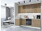 Модульный кухонный гарнитур Флэт-04 Brown Casella Oak 2S, Natural Casella Oak 2S/Белый 2340x1000/2500x600