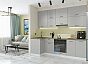 Модульный кухонный гарнитур Флэт-04 Light Grey In 2S/Белый 2340x1000/2500x600