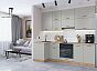 Модульный кухонный гарнитур Флэт-04 Light Grey In 2S/Дуб Вотан 2340x1000/2500x600