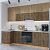 Модульный кухонный гарнитур Флэт-04 Natural Casella Oak 2S, Brown Casella Oak 2S/Дуб Вотан 2340x1000/2500x600