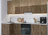 Модульный кухонный гарнитур Флэт-04 Natural Casella Oak 2S, Brown Casella Oak 2S/Дуб Вотан 2340x1000/2500x600