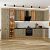 Модульный кухонный гарнитур Флэт-05 Natural Casella Oak 2S/Дуб Вотан 2340x4000/1000x600 Полки стекло