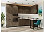 Модульный кухонный гарнитур Флэт-06 Brown Casella Oak 2S/Graphite 2340x3200/1350x600