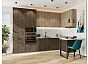 Модульный кухонный гарнитур Флэт-06 Natural Casella Oak 2S, Brown Casella Oak 2S/Белый 2340x3200/1350x600