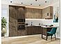 Модульный кухонный гарнитур Флэт-06 Natural Casella Oak 2S, Brown Casella Oak 2S/Белый 2340x3200/1350x600
