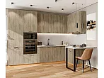 Модульный кухонный гарнитур Флэт-06 Natural Casella Oak 2S/Дуб Вотан 2340x3200/1350x600