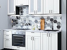 

Кухня Прямая Лофт-01 Super White/Graphite 2140*2200*600
