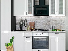 

Кухня Прямая Лофт-02 Super White/Graphite 2140*2400*600