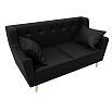 Диван кухонный прямой брайтон 2 черный без механизма