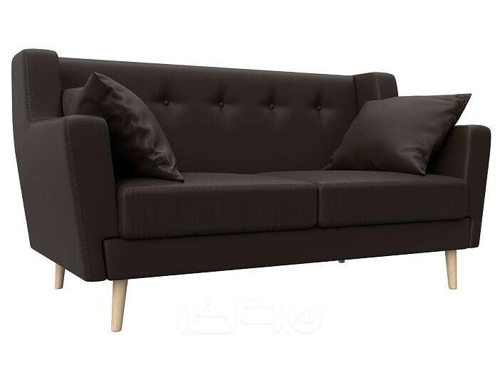 Диван кухонный прямой брайтон 2 коричневый без механизма