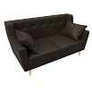 Диван кухонный прямой брайтон 2 коричневый без механизма